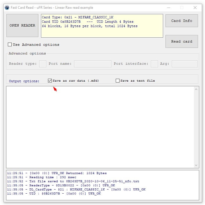 save-raw-file-Fast-Card-Read 保存原始文件快速卡读取