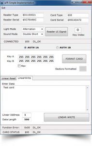 MIFARE SDK - uFR Software simplu cu SDK pentru carduri MIFARE 1