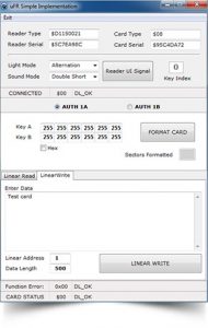 MIFARE SDK - uFR带有SDK的MIFARE卡1的简单软件