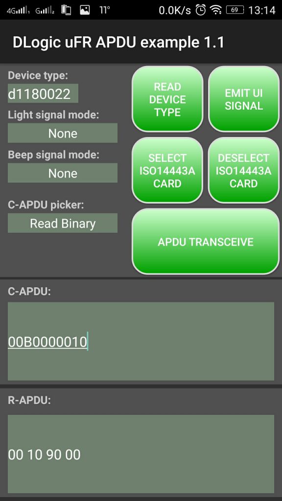 Enviar /Recibir comandos APDU en Android (cambiar la longitude de los bytes)