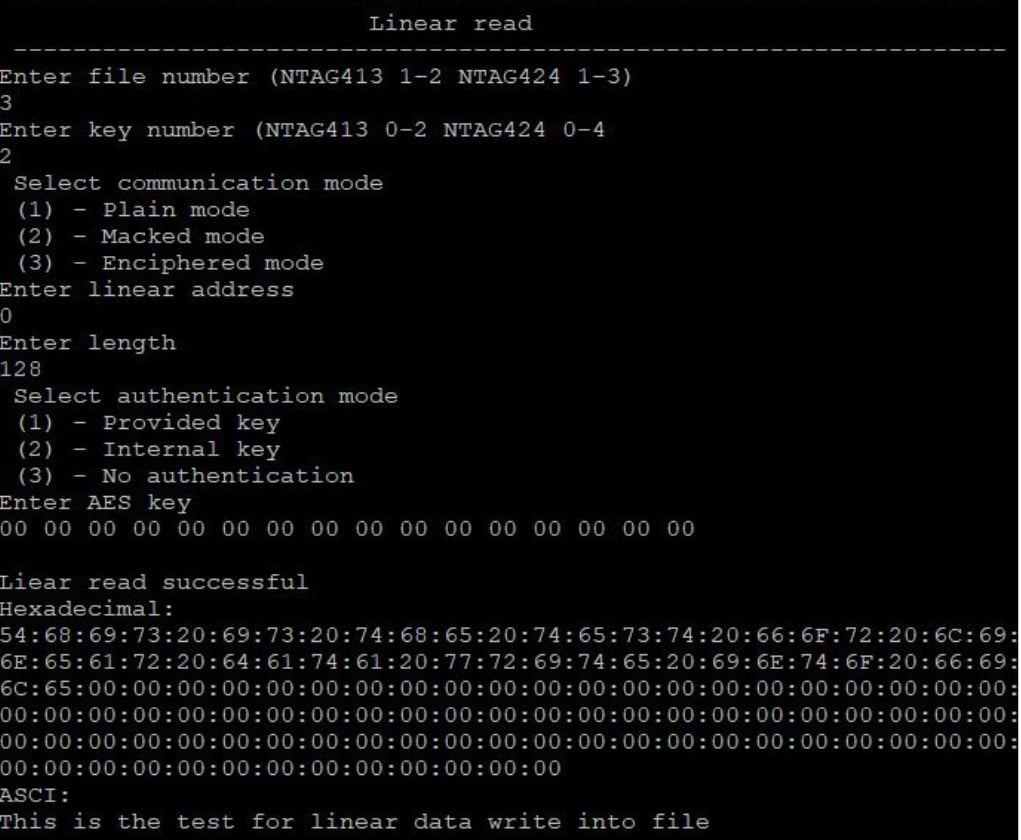 nt4h c linear read function