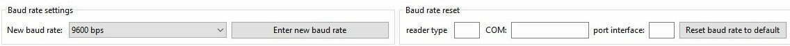 ufr readers tool baud rate