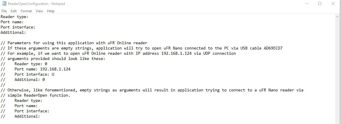 Ufr2file主阅读器配置