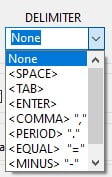 ufr2file delimiter