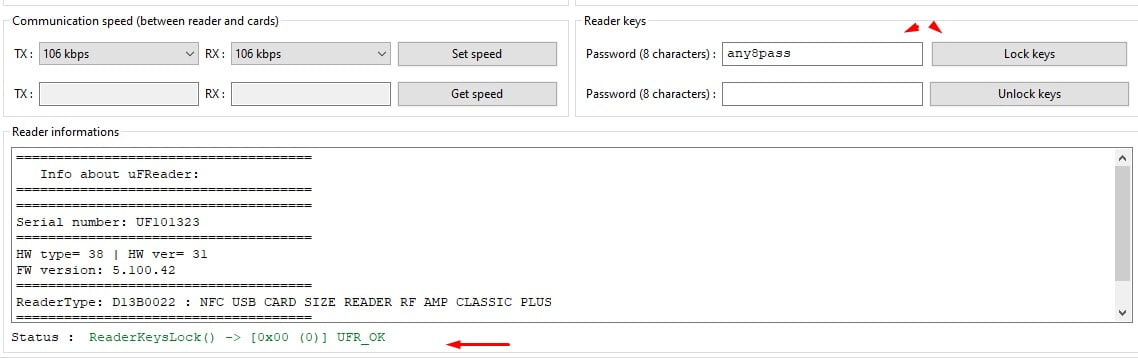 ufr readers tool lock reader pass