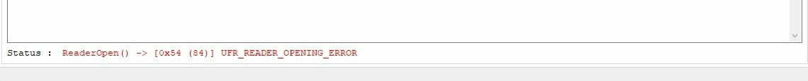 ufr readers tool new baud rate eror 0