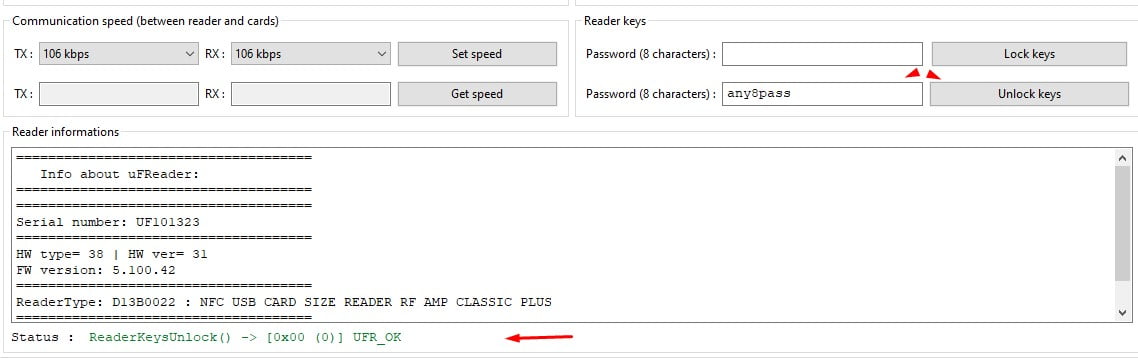 ufr readers tool unlock reader pass