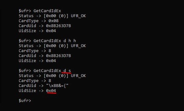 ufor shell card id获取模式部分参数