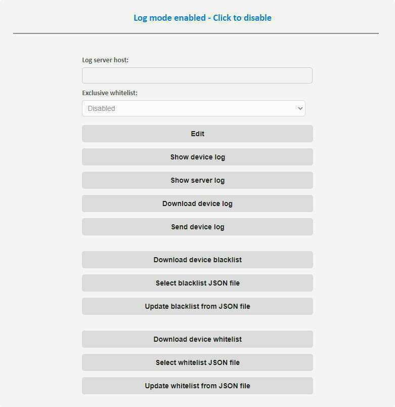 uFR Online-Protokoll und Zugriffskontrollmodus 2